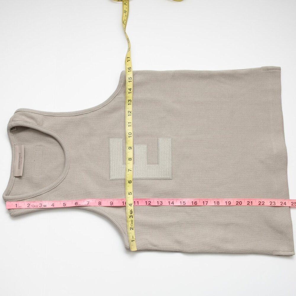 Fear Of God Essentials Waffle Tank Top Seal Grey SS23 Size XS - Picture 6 of 6